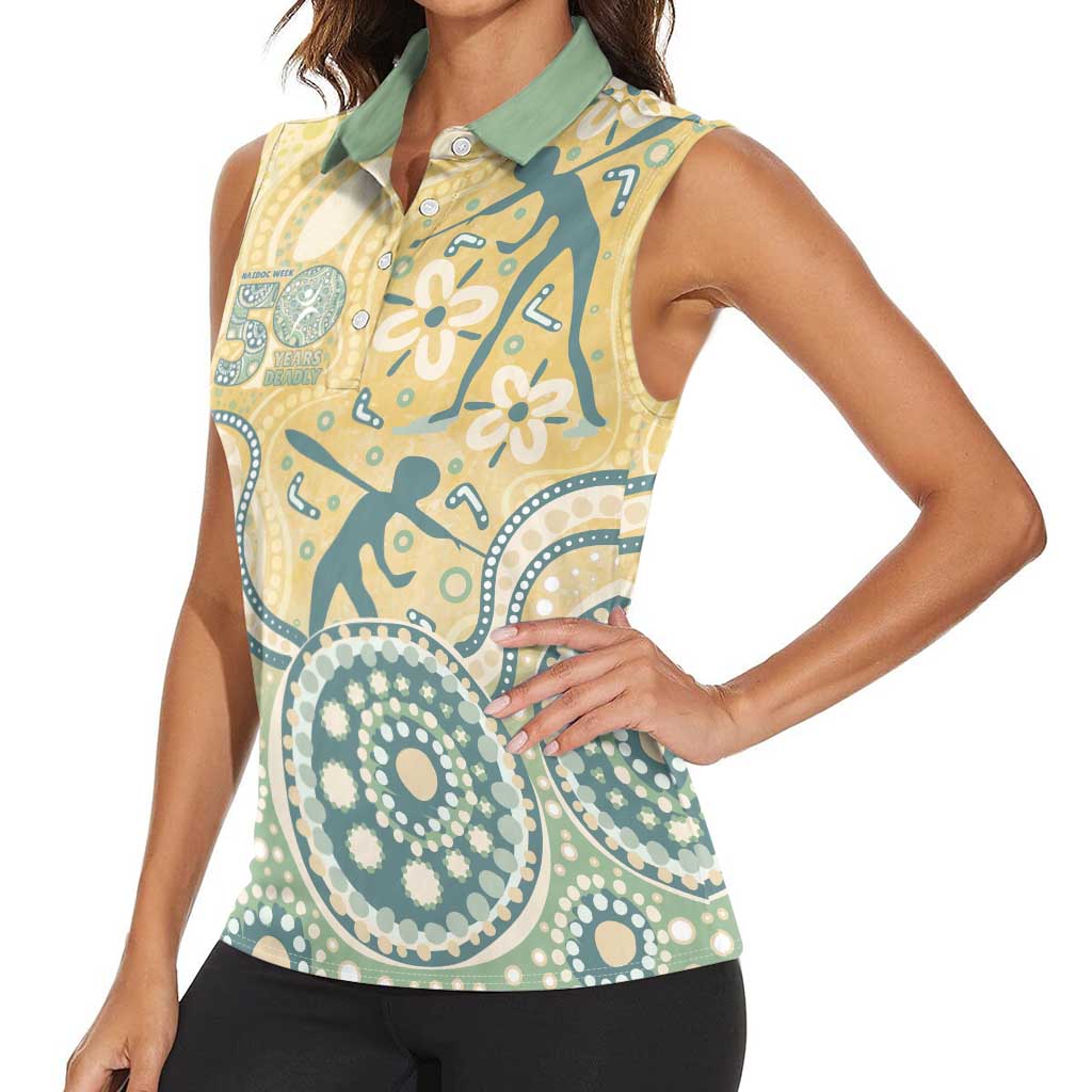 Pastel NAIDOC Week 2026 First Nations Indigenous Women Sleeveless Polo Shirt The Life