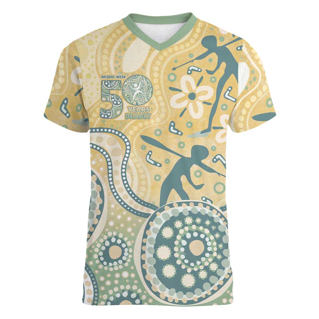 Pastel NAIDOC Week 2026 First Nations Indigenous Women V-Neck T-Shirt The Life