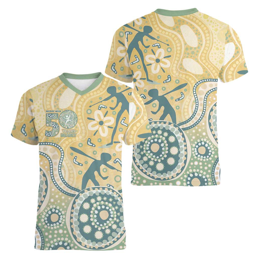 Pastel NAIDOC Week 2026 First Nations Indigenous Women V-Neck T-Shirt The Life