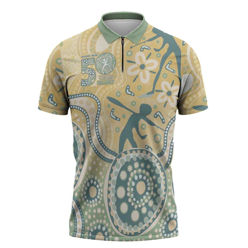 Pastel NAIDOC Week 2026 First Nations Indigenous Zipper Polo Shirt The Life