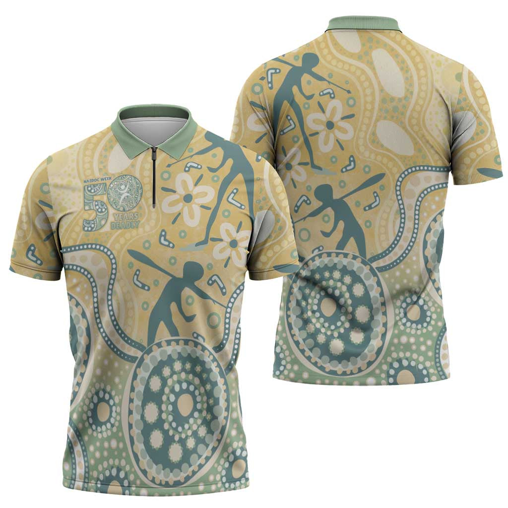 Pastel NAIDOC Week 2026 First Nations Indigenous Zipper Polo Shirt The Life