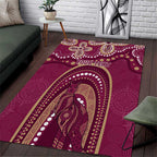 Personalized Australia QLD Rugby Indigenous Series Area Rug Maroons Kangaroos