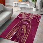 Personalized Australia QLD Rugby Indigenous Series Area Rug Maroons Kangaroos