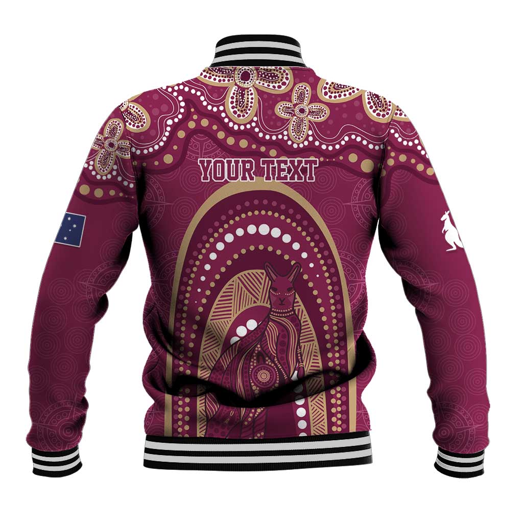 Personalized Australia QLD Rugby Indigenous Series Baseball Jacket Maroons Kangaroos