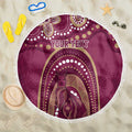 Personalized Australia QLD Rugby Indigenous Series Beach Blanket Maroons Kangaroos