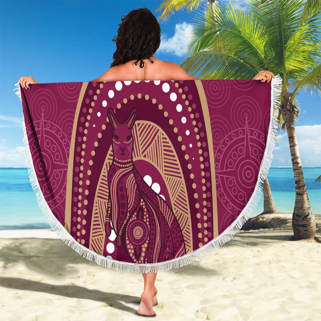 Personalized Australia QLD Rugby Indigenous Series Beach Blanket Maroons Kangaroos