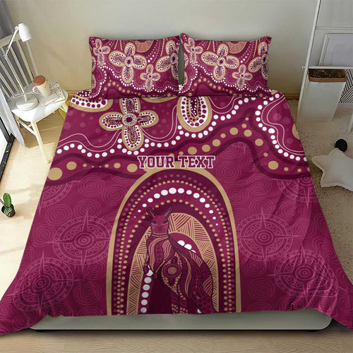 Personalized Australia QLD Rugby Indigenous Series Bedding Set Maroons Kangaroos