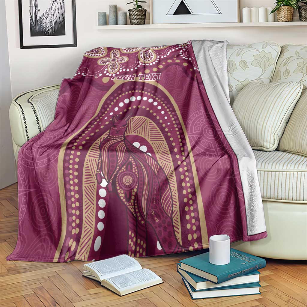 Personalized Australia QLD Rugby Indigenous Series Blanket Maroons Kangaroos