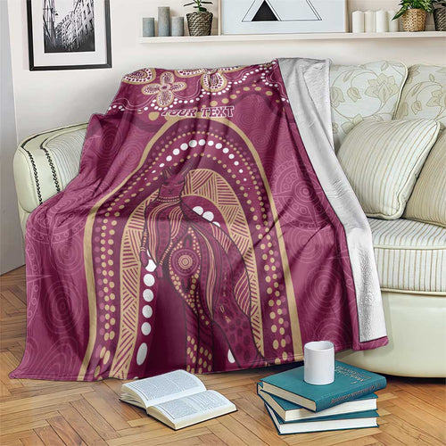 Personalized Australia QLD Rugby Indigenous Series Blanket Maroons Kangaroos