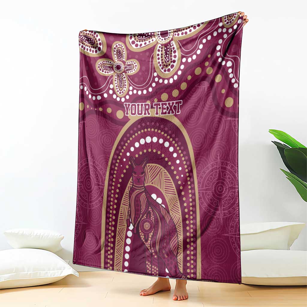 Personalized Australia QLD Rugby Indigenous Series Blanket Maroons Kangaroos