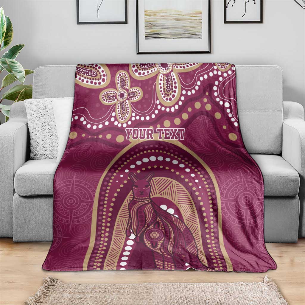 Personalized Australia QLD Rugby Indigenous Series Blanket Maroons Kangaroos