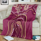 Personalized Australia QLD Rugby Indigenous Series Blanket Maroons Kangaroos