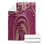 Personalized Australia QLD Rugby Indigenous Series Blanket Maroons Kangaroos
