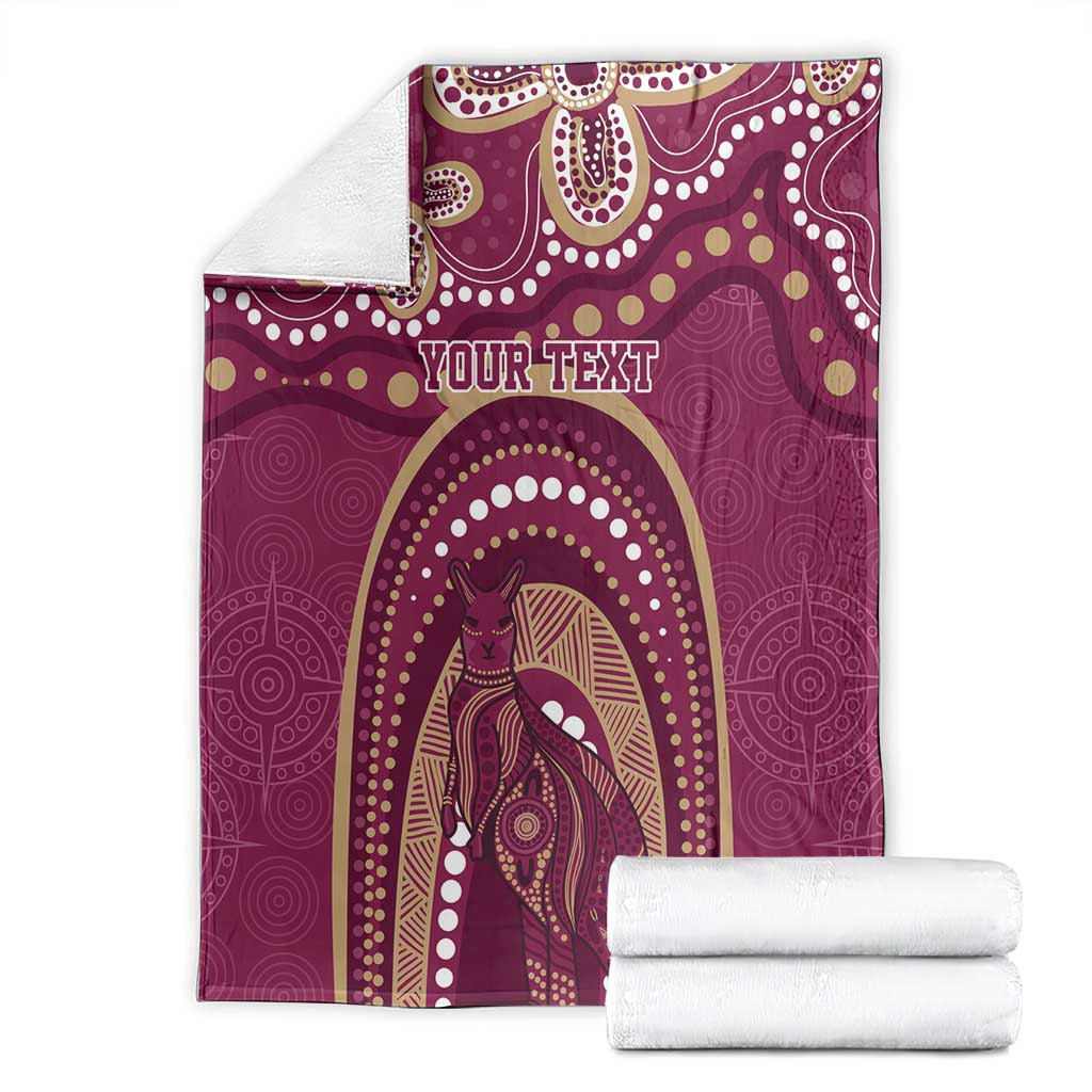 Personalized Australia QLD Rugby Indigenous Series Blanket Maroons Kangaroos