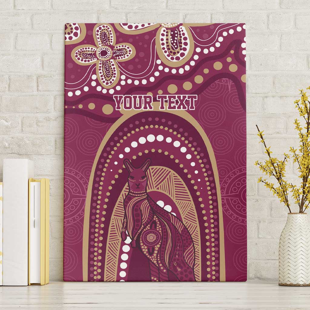 Personalized Australia QLD Rugby Indigenous Series Canvas Wall Art Maroons Kangaroos