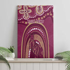 Personalized Australia QLD Rugby Indigenous Series Canvas Wall Art Maroons Kangaroos