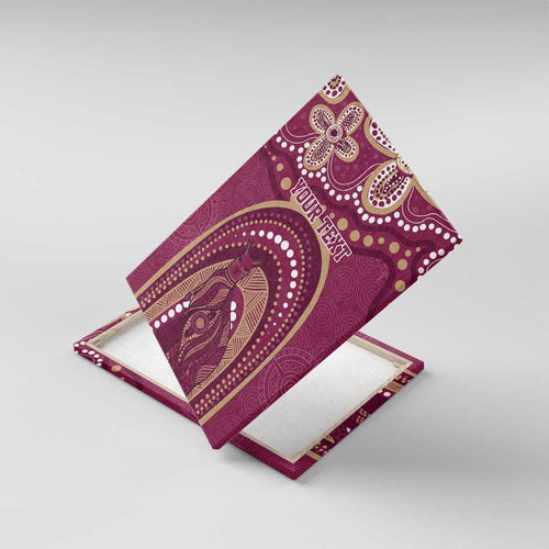 Personalized Australia QLD Rugby Indigenous Series Canvas Wall Art Maroons Kangaroos