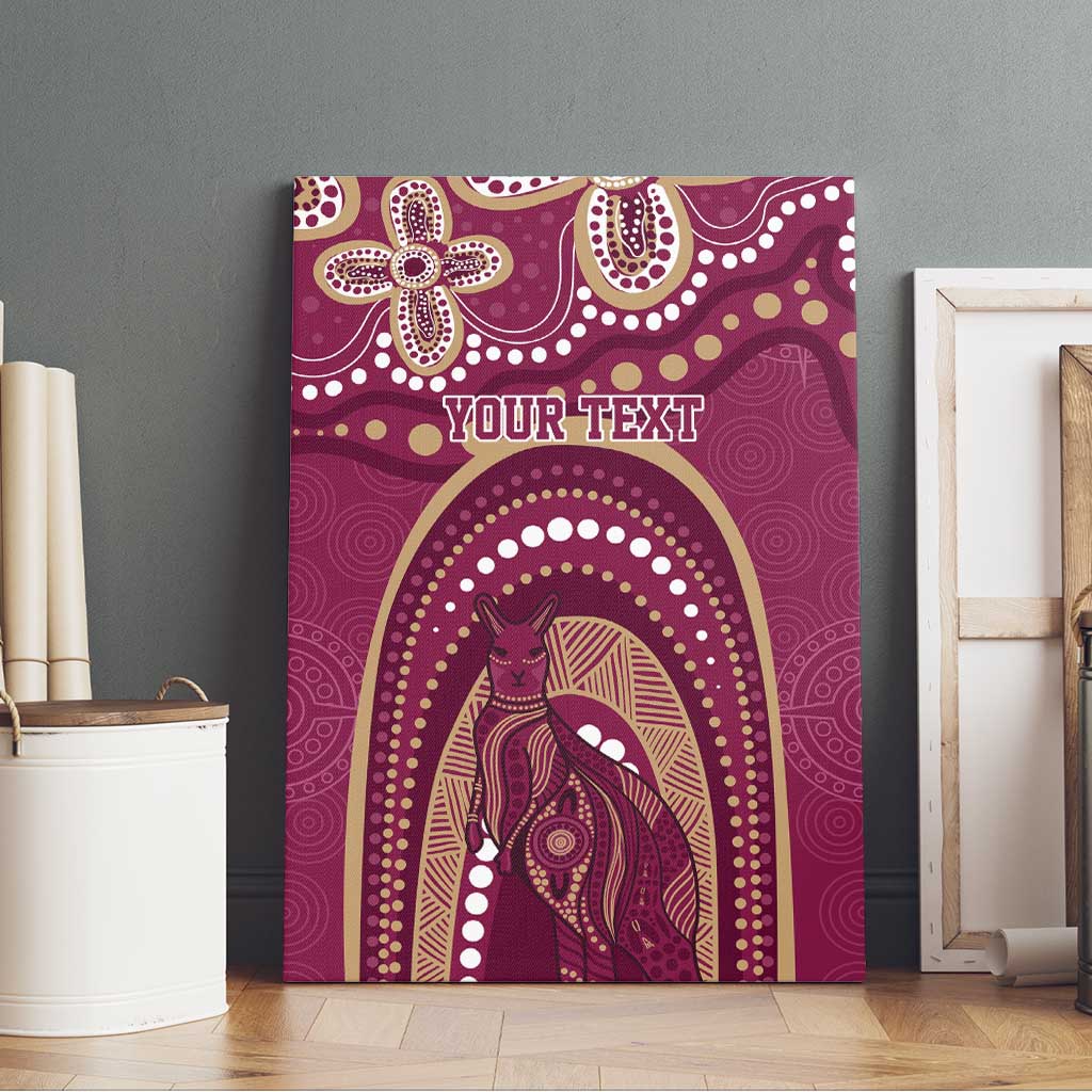 Personalized Australia QLD Rugby Indigenous Series Canvas Wall Art Maroons Kangaroos