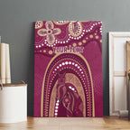 Personalized Australia QLD Rugby Indigenous Series Canvas Wall Art Maroons Kangaroos