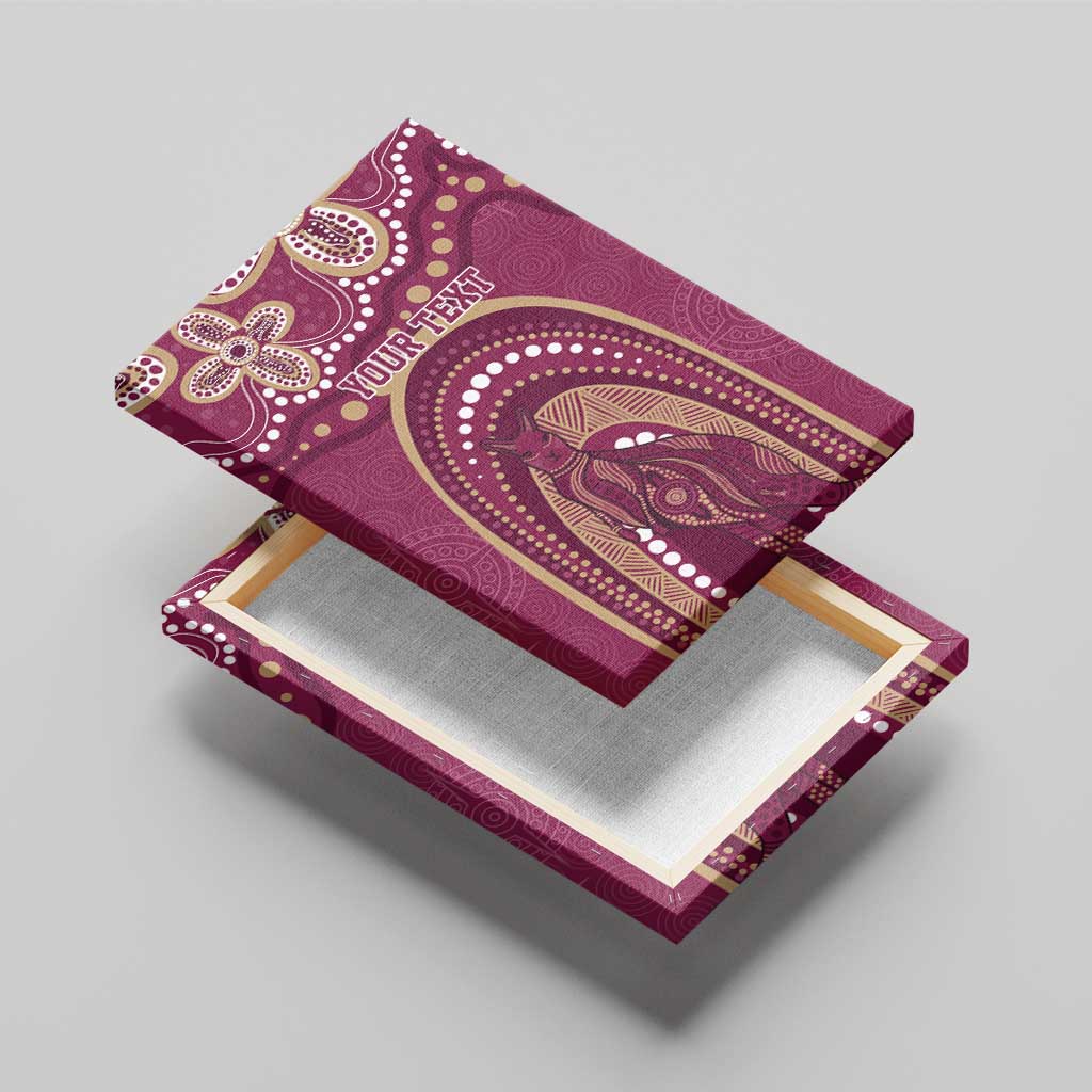 Personalized Australia QLD Rugby Indigenous Series Canvas Wall Art Maroons Kangaroos