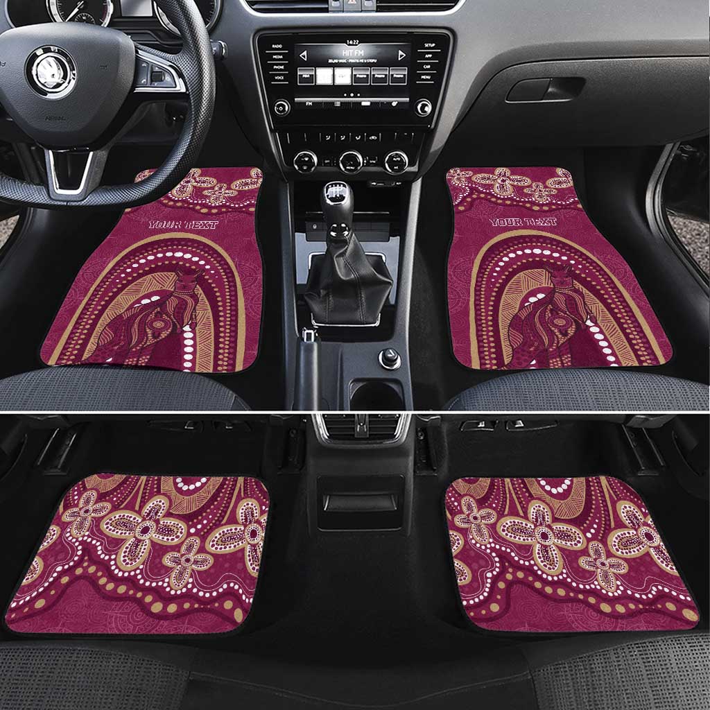 Personalized Australia QLD Rugby Indigenous Series Car Mats Maroons Kangaroos