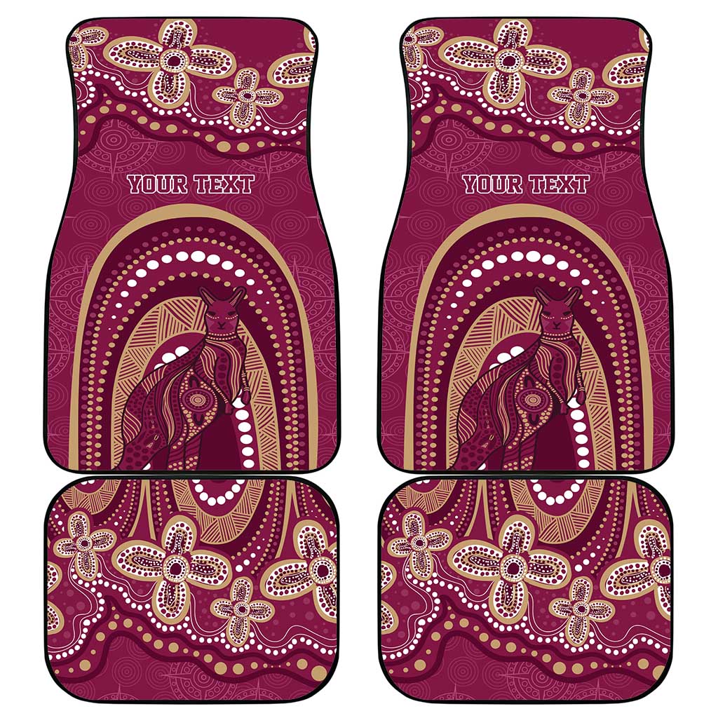 Personalized Australia QLD Rugby Indigenous Series Car Mats Maroons Kangaroos
