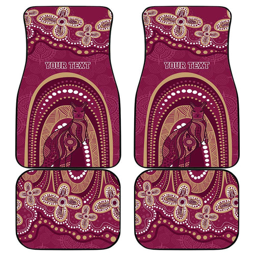 Personalized Australia QLD Rugby Indigenous Series Car Mats Maroons Kangaroos