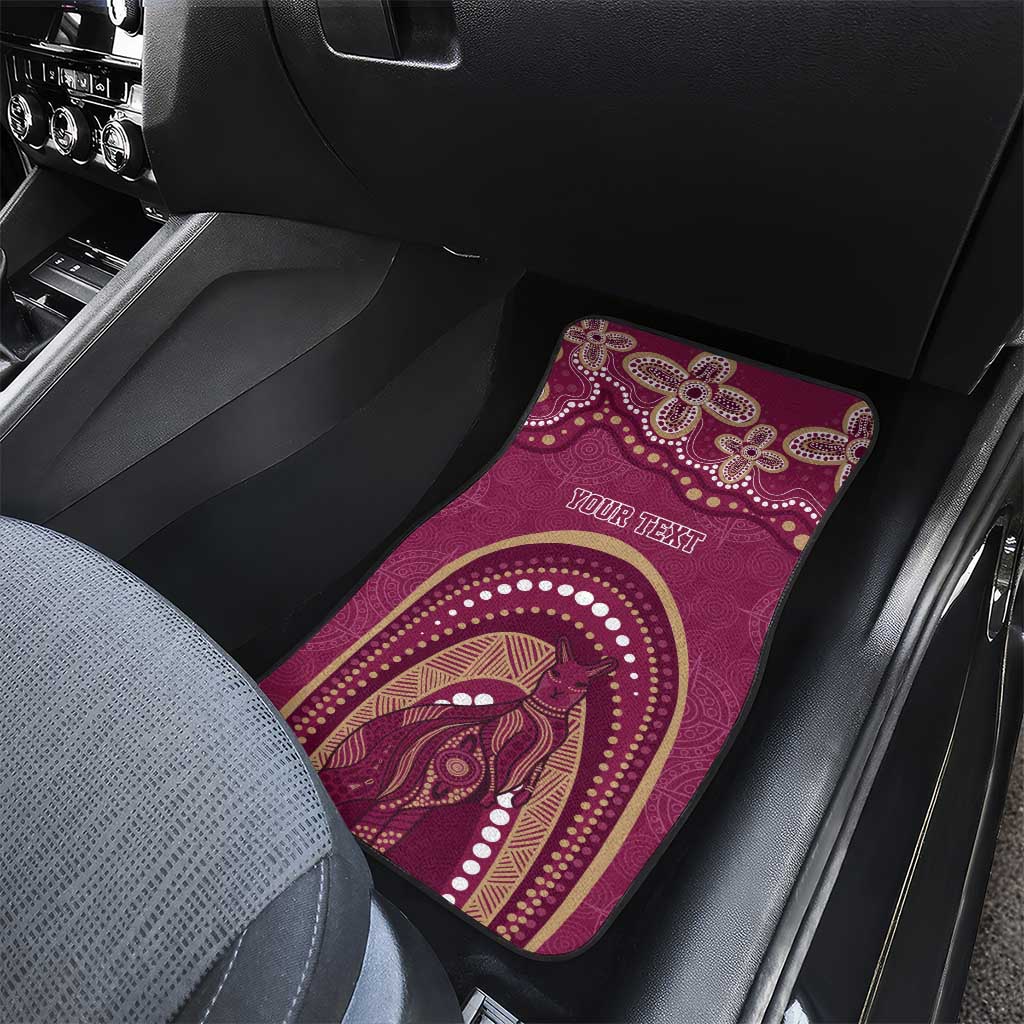 Personalized Australia QLD Rugby Indigenous Series Car Mats Maroons Kangaroos