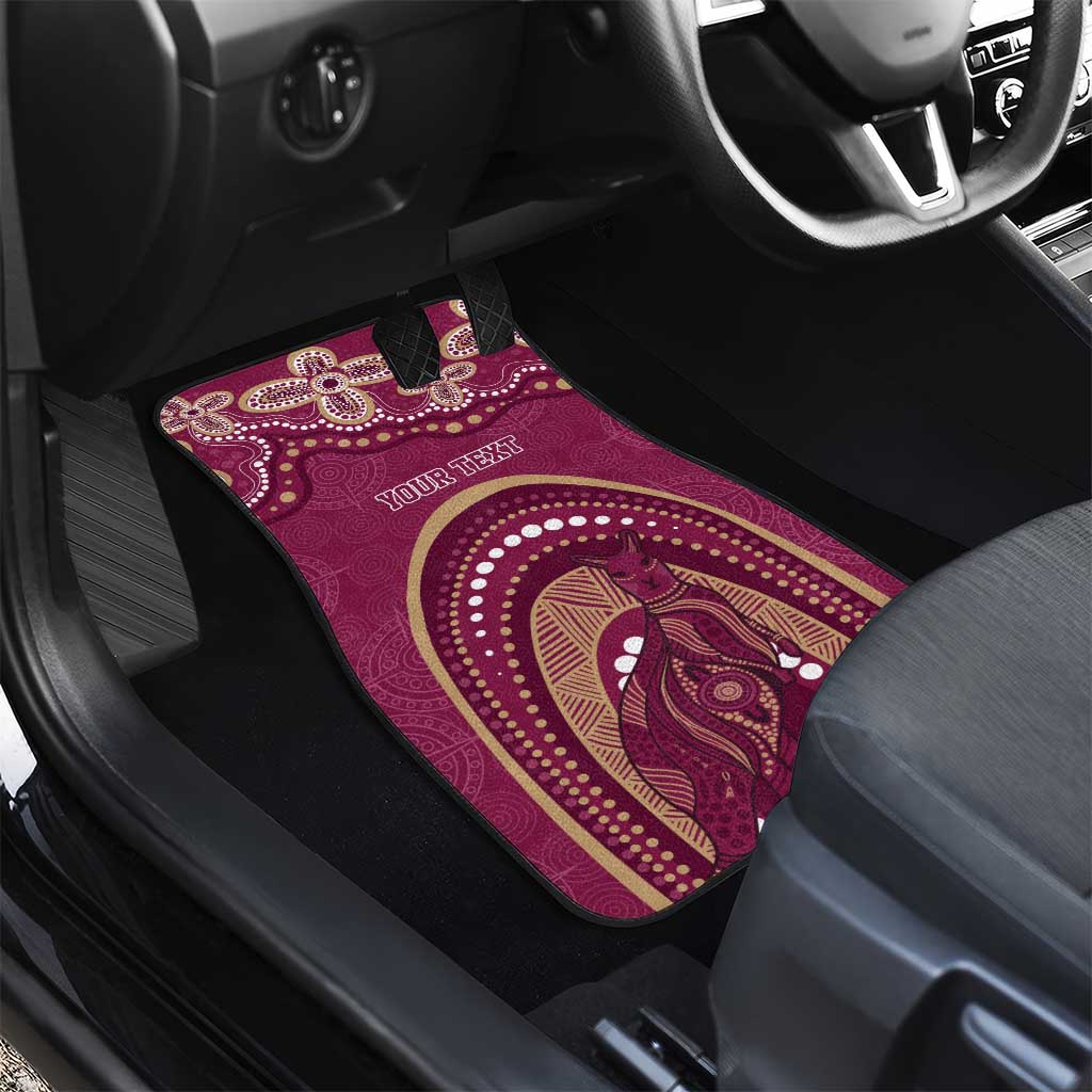 Personalized Australia QLD Rugby Indigenous Series Car Mats Maroons Kangaroos