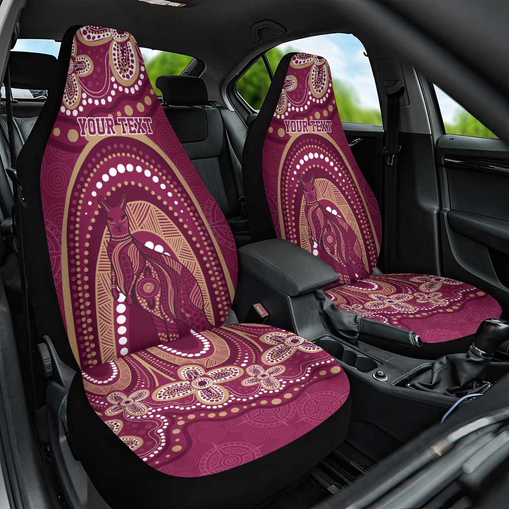 Personalized Australia QLD Rugby Indigenous Series Car Seat Cover Maroons Kangaroos