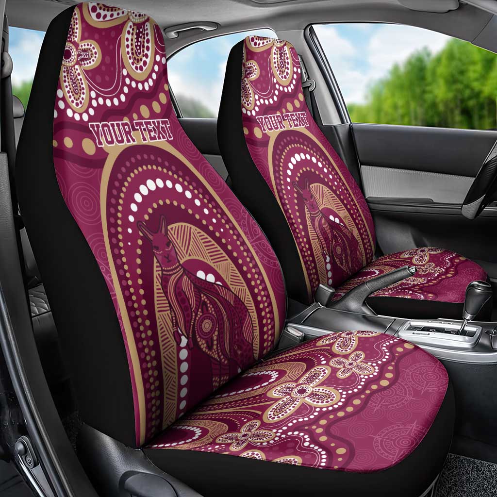 Personalized Australia QLD Rugby Indigenous Series Car Seat Cover Maroons Kangaroos