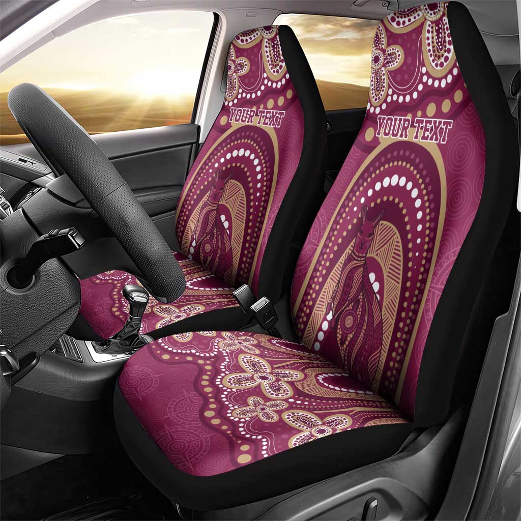 Personalized Australia QLD Rugby Indigenous Series Car Seat Cover Maroons Kangaroos