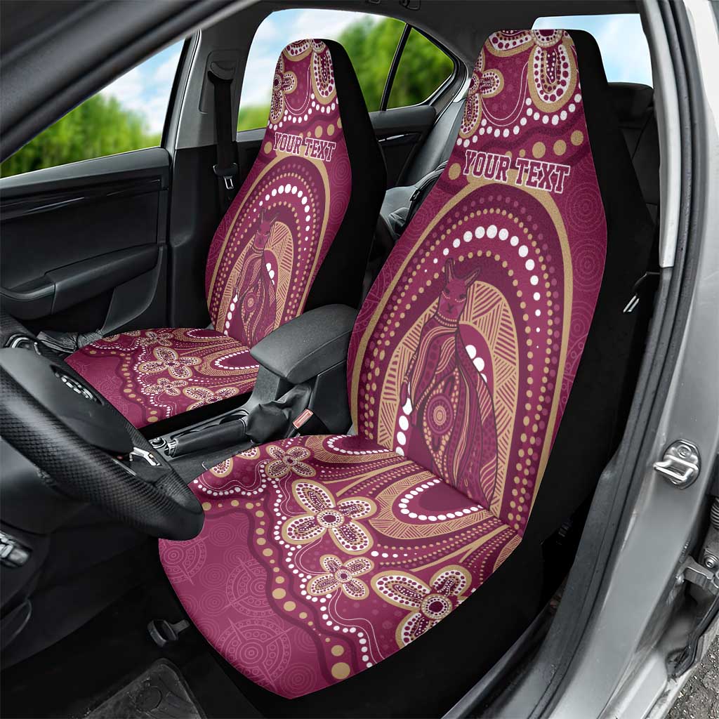 Personalized Australia QLD Rugby Indigenous Series Car Seat Cover Maroons Kangaroos