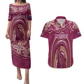 Personalized Australia QLD Rugby Indigenous Series Couples Matching Puletasi and Hawaiian Shirt Maroons Kangaroos