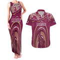Personalized Australia QLD Rugby Indigenous Series Couples Matching Tank Maxi Dress and Hawaiian Shirt Maroons Kangaroos