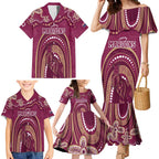 Personalized Australia QLD Rugby Indigenous Series Family Matching Mermaid Dress and Hawaiian Shirt Maroons Kangaroos