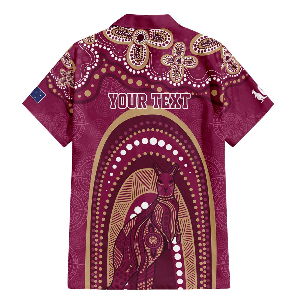 Personalized Australia QLD Rugby Indigenous Series Family Matching Mermaid Dress and Hawaiian Shirt Maroons Kangaroos