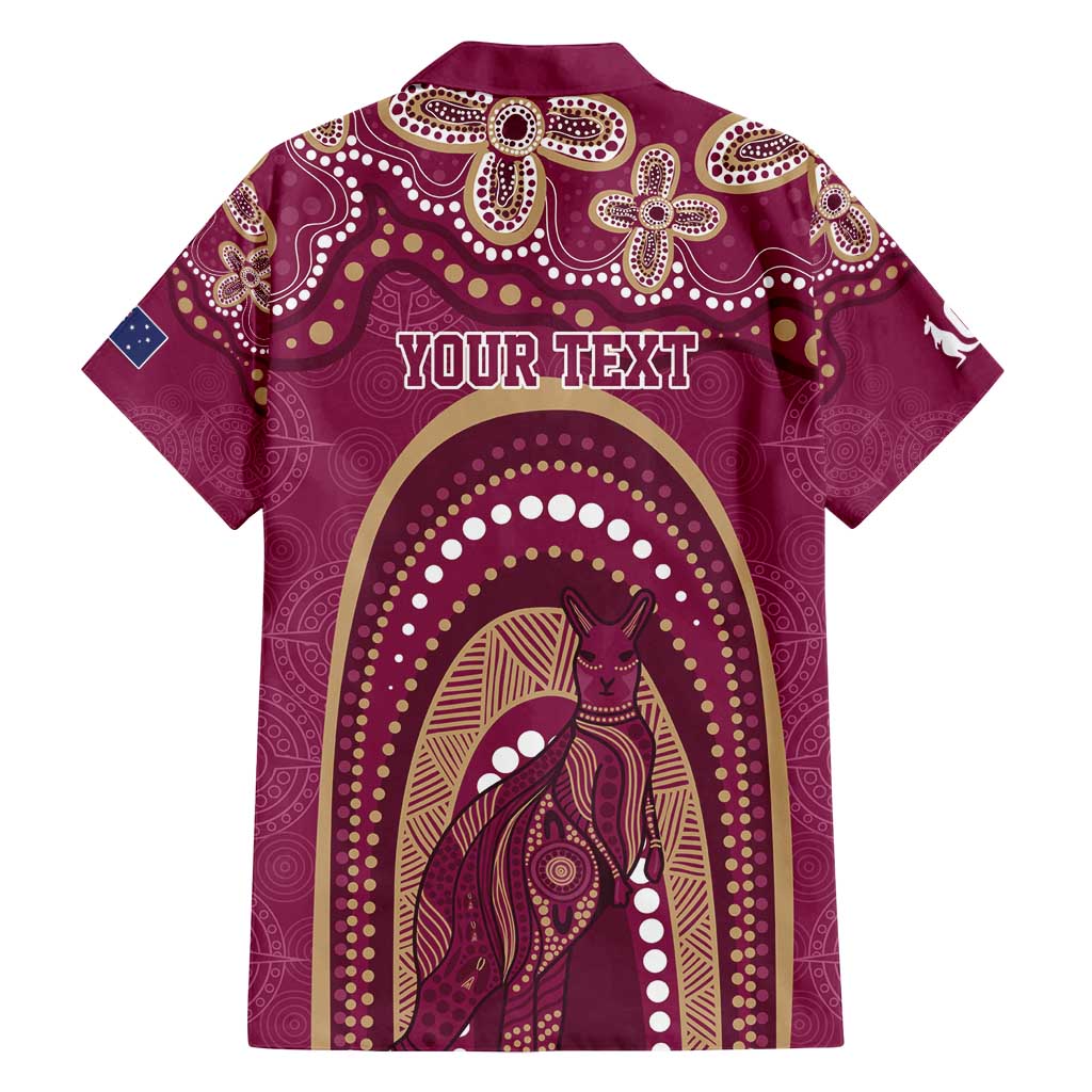 Personalized Australia QLD Rugby Indigenous Series Family Matching Summer Maxi Dress and Hawaiian Shirt Maroons Kangaroos