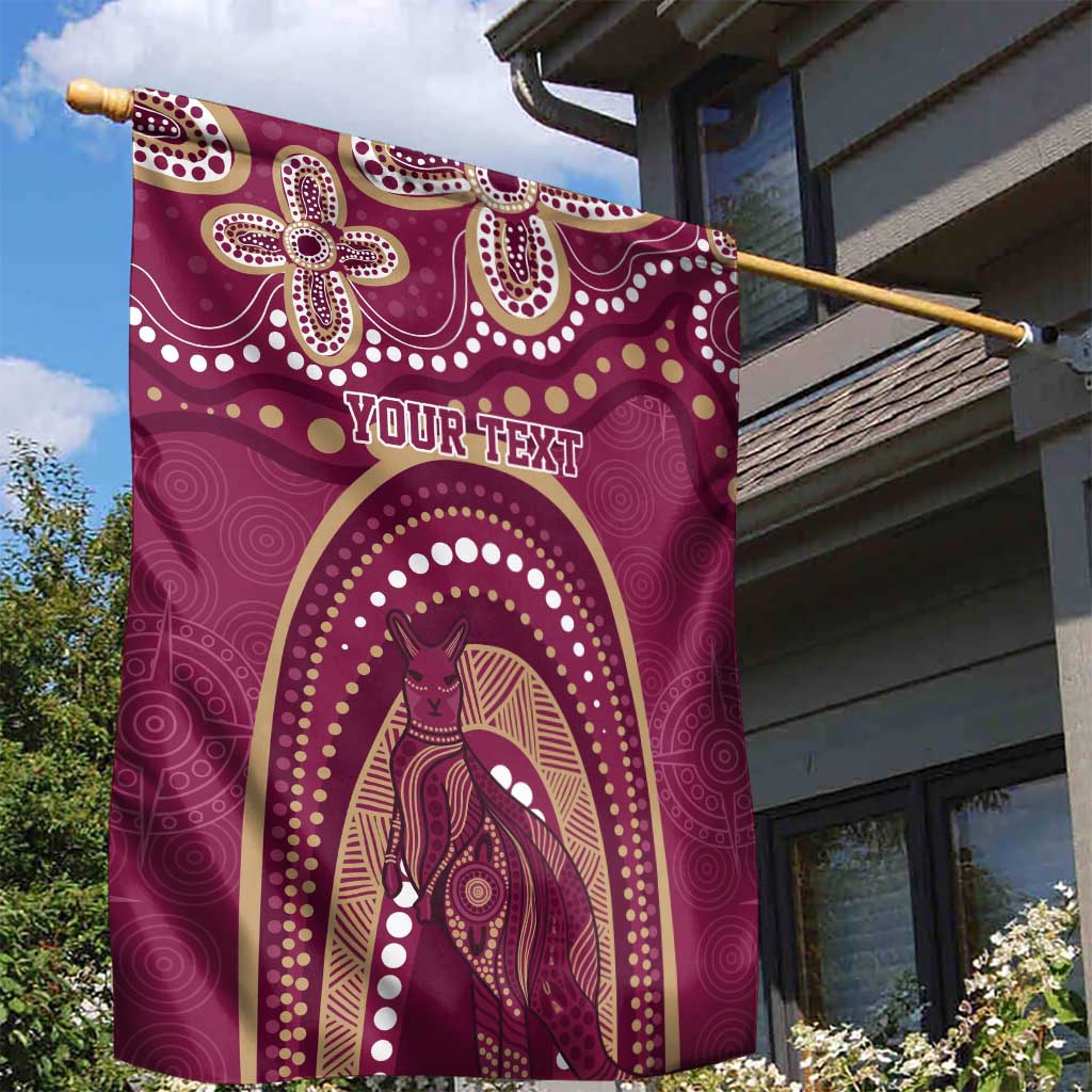 Personalized Australia QLD Rugby Indigenous Series Garden Flag Maroons Kangaroos