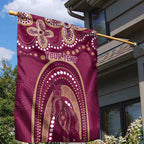 Personalized Australia QLD Rugby Indigenous Series Garden Flag Maroons Kangaroos
