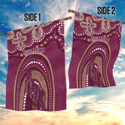 Personalized Australia QLD Rugby Indigenous Series Garden Flag Maroons Kangaroos
