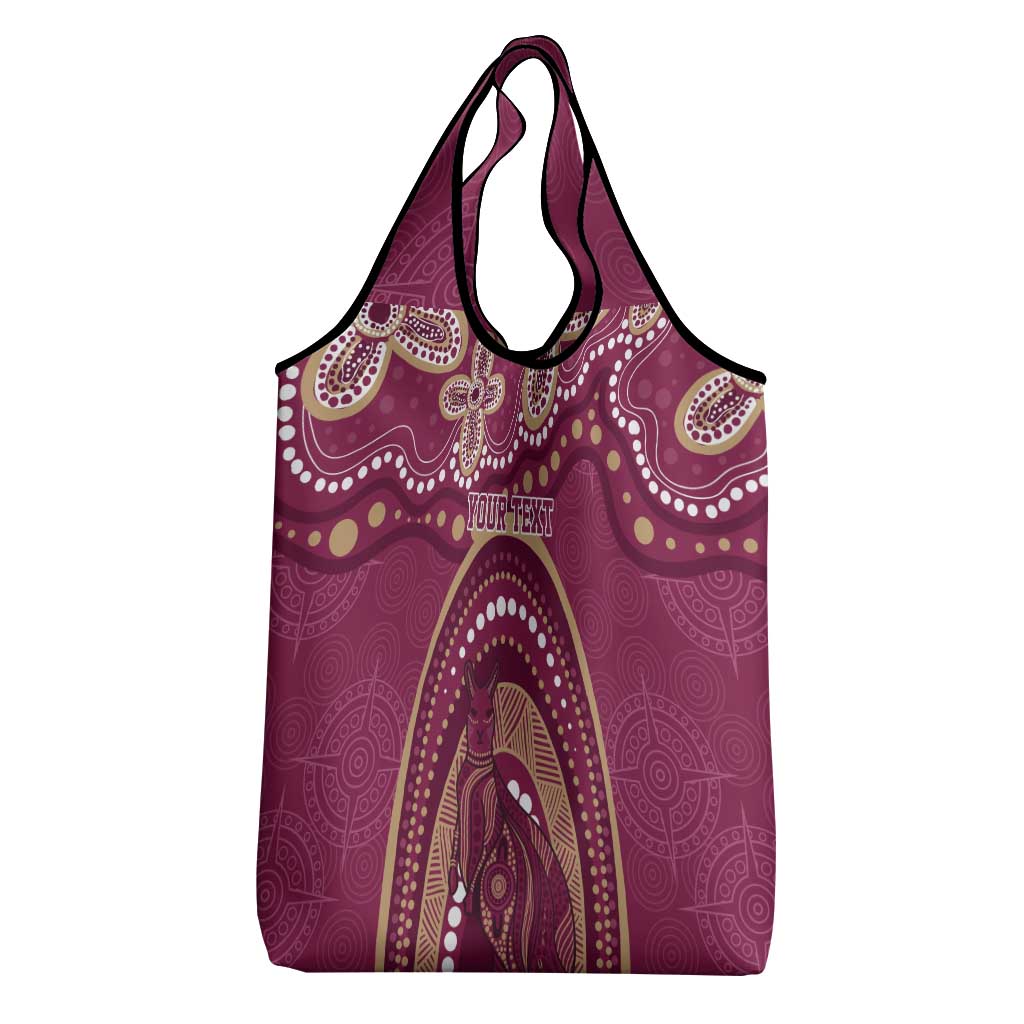 Personalized Australia QLD Rugby Indigenous Series Grocery Bag Maroons Kangaroos