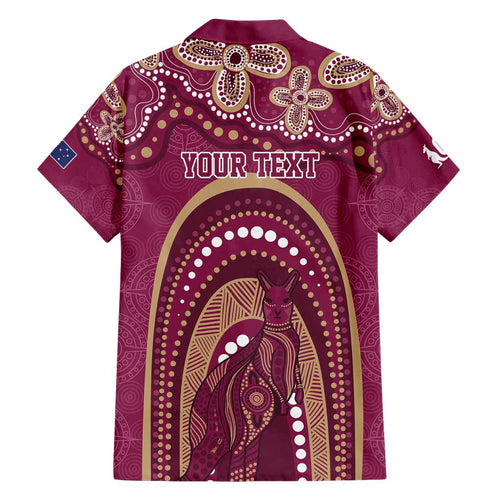 Personalized Australia QLD Rugby Indigenous Series Hawaiian Shirt Maroons Kangaroos