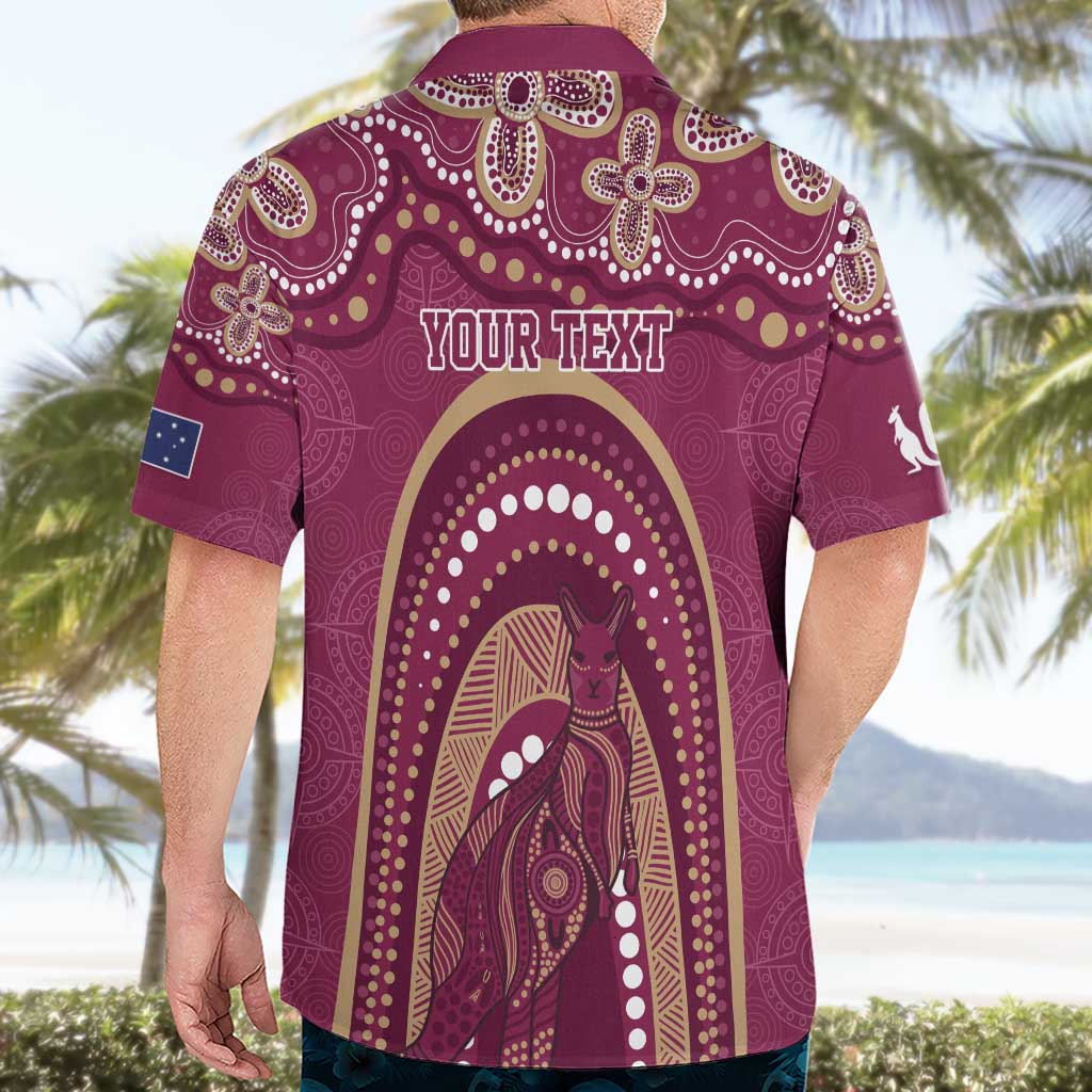 Personalized Australia QLD Rugby Indigenous Series Hawaiian Shirt Maroons Kangaroos