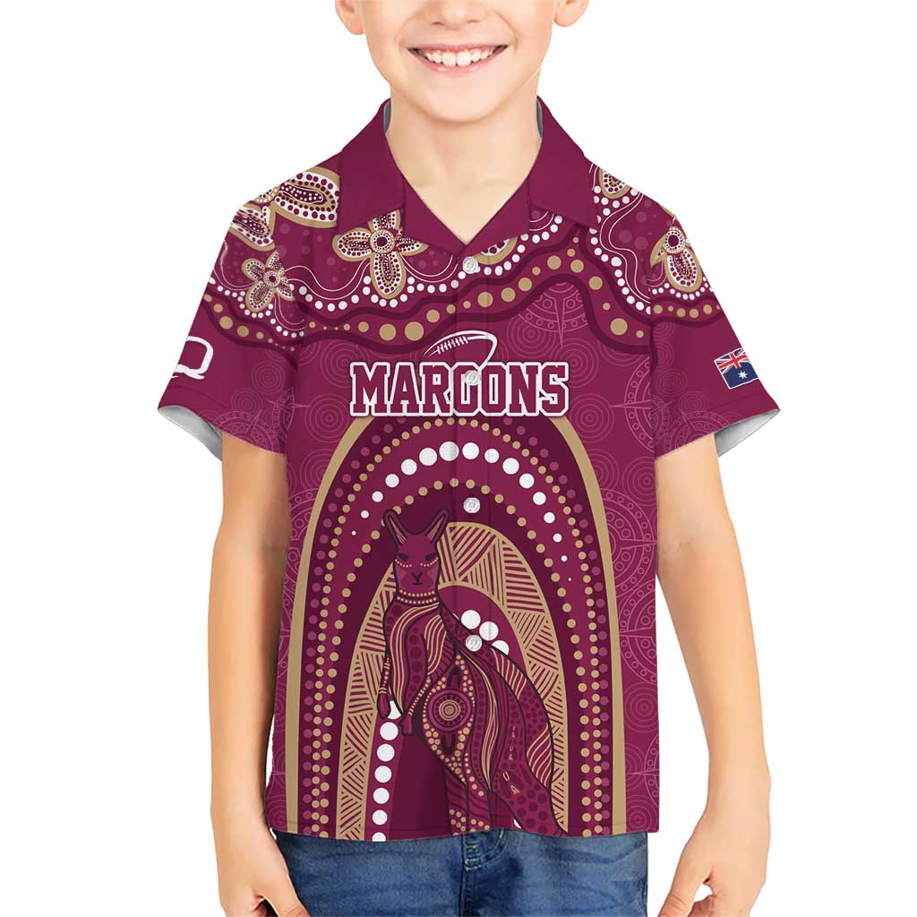 Personalized Australia QLD Rugby Indigenous Series Hawaiian Shirt Maroons Kangaroos