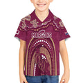 Personalized Australia QLD Rugby Indigenous Series Kid Hawaiian Shirt Maroons Kangaroos
