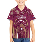Personalized Australia QLD Rugby Indigenous Series Kid Hawaiian Shirt Maroons Kangaroos