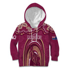Personalized Australia QLD Rugby Indigenous Series Kid Hoodie Maroons Kangaroos