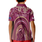 Personalized Australia QLD Rugby Indigenous Series Kid Polo Shirt Maroons Kangaroos