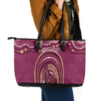 Personalized Australia QLD Rugby Indigenous Series Leather Tote Bag Maroons Kangaroos